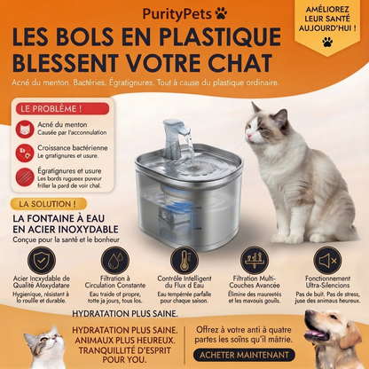 Fontaine à Eau Automatique pour Chat et Chien